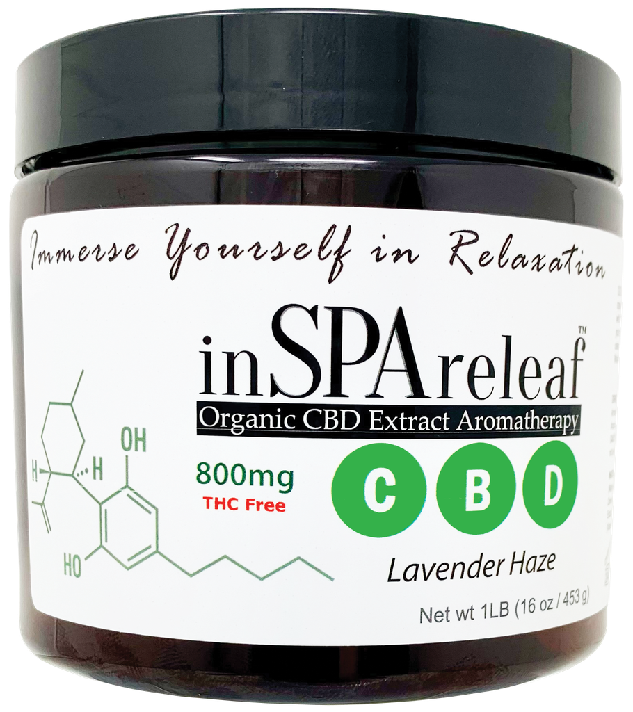 INSPARELEAF, CBD CRYSTALS, 16 OZ, 800 MG, LAVENDER HAZE