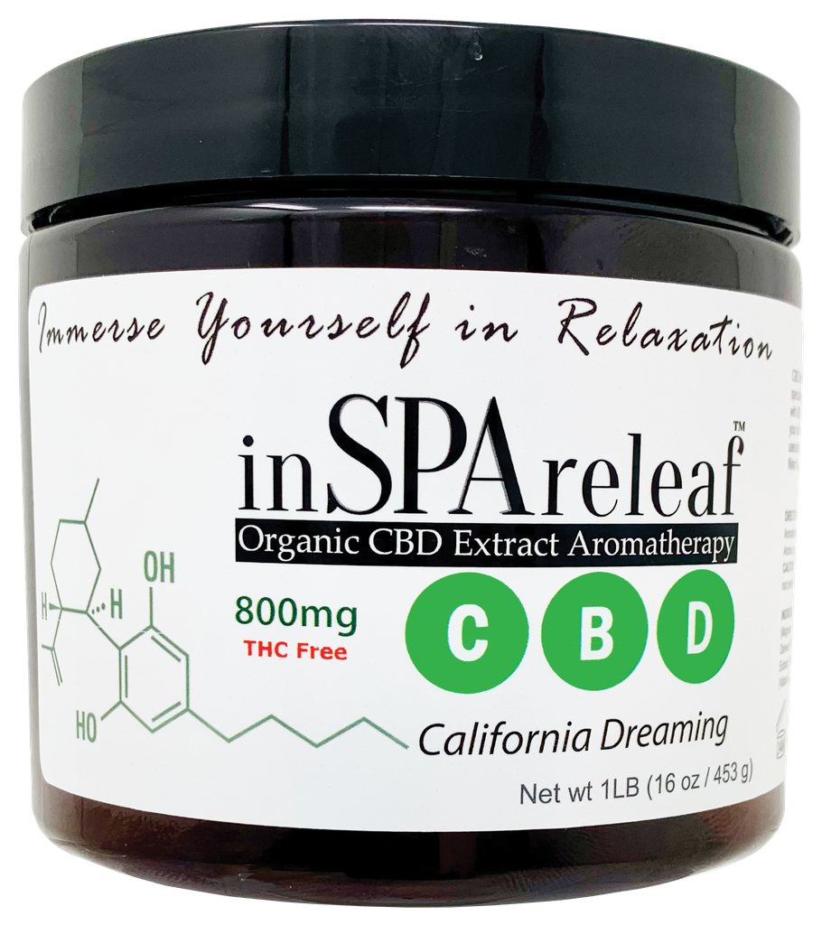 INSPARELEAF, CBD CRYSTALS, 16 OZ, 800 MG, CALIFORNIA DREAMING